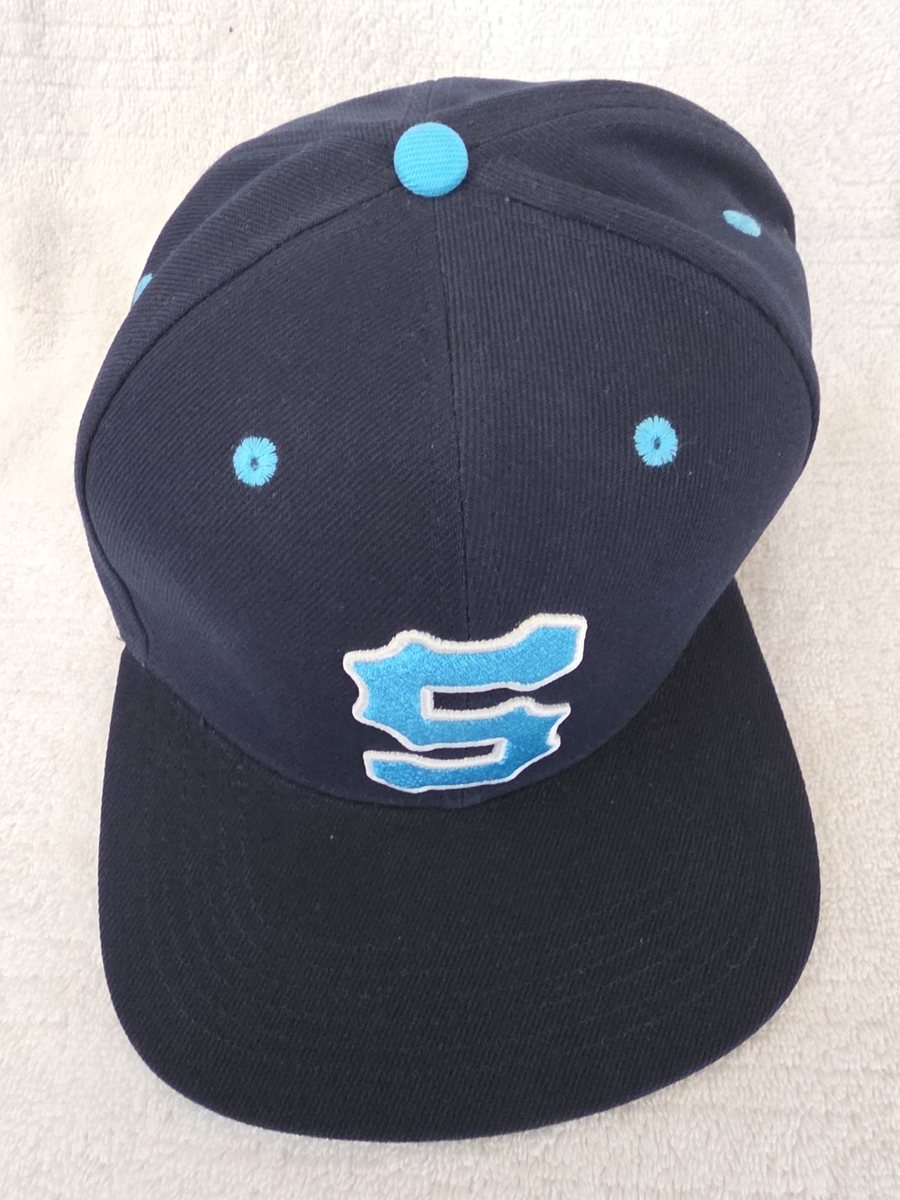 Navy Baseball Cap with Light Blue Accents - Men's Hat